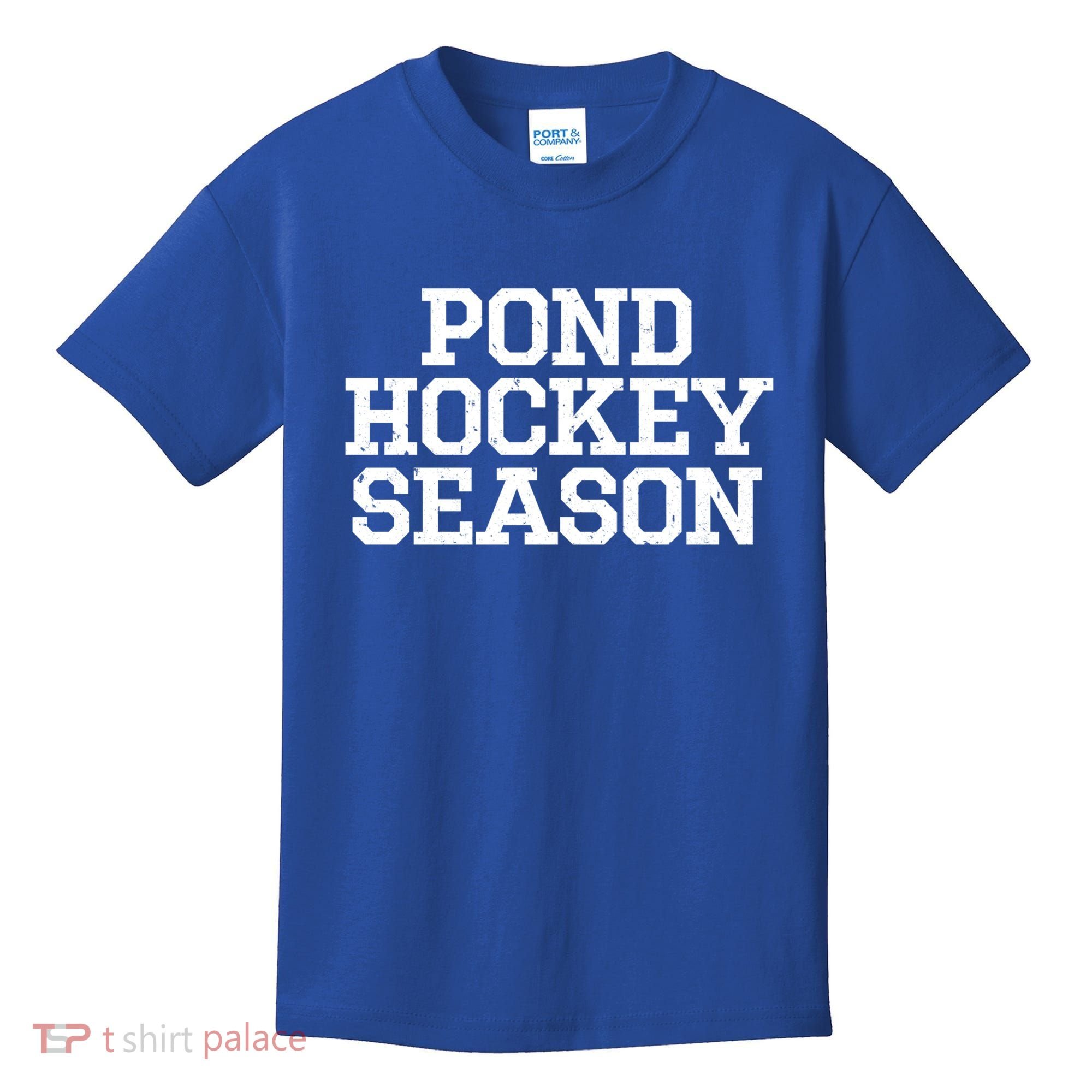 Pond Hockey Season Gift Kids T-Shirt