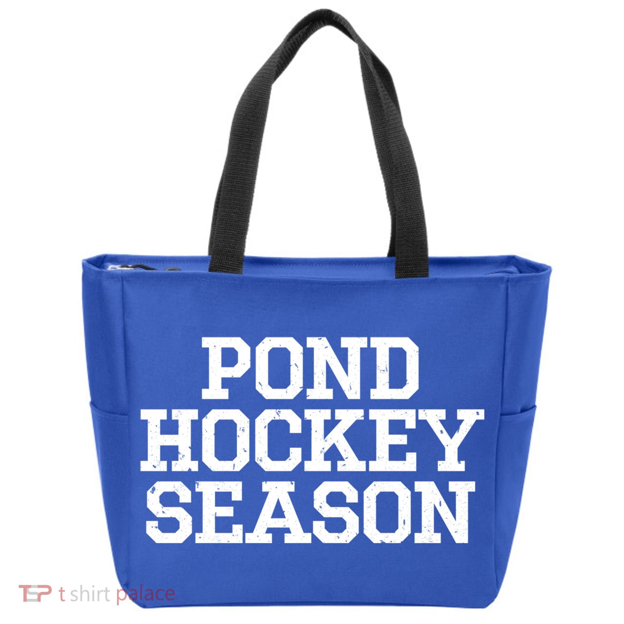Pond Hockey Season Gift Tote Bag