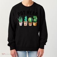 Pot Head Succulent Plant Lover Gift Funny Gardening Plant Women's Sweatshirt thumb 0