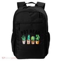 Pot Head Succulent Plant Lover Gift Funny Gardening Plant Backpack thumb 0