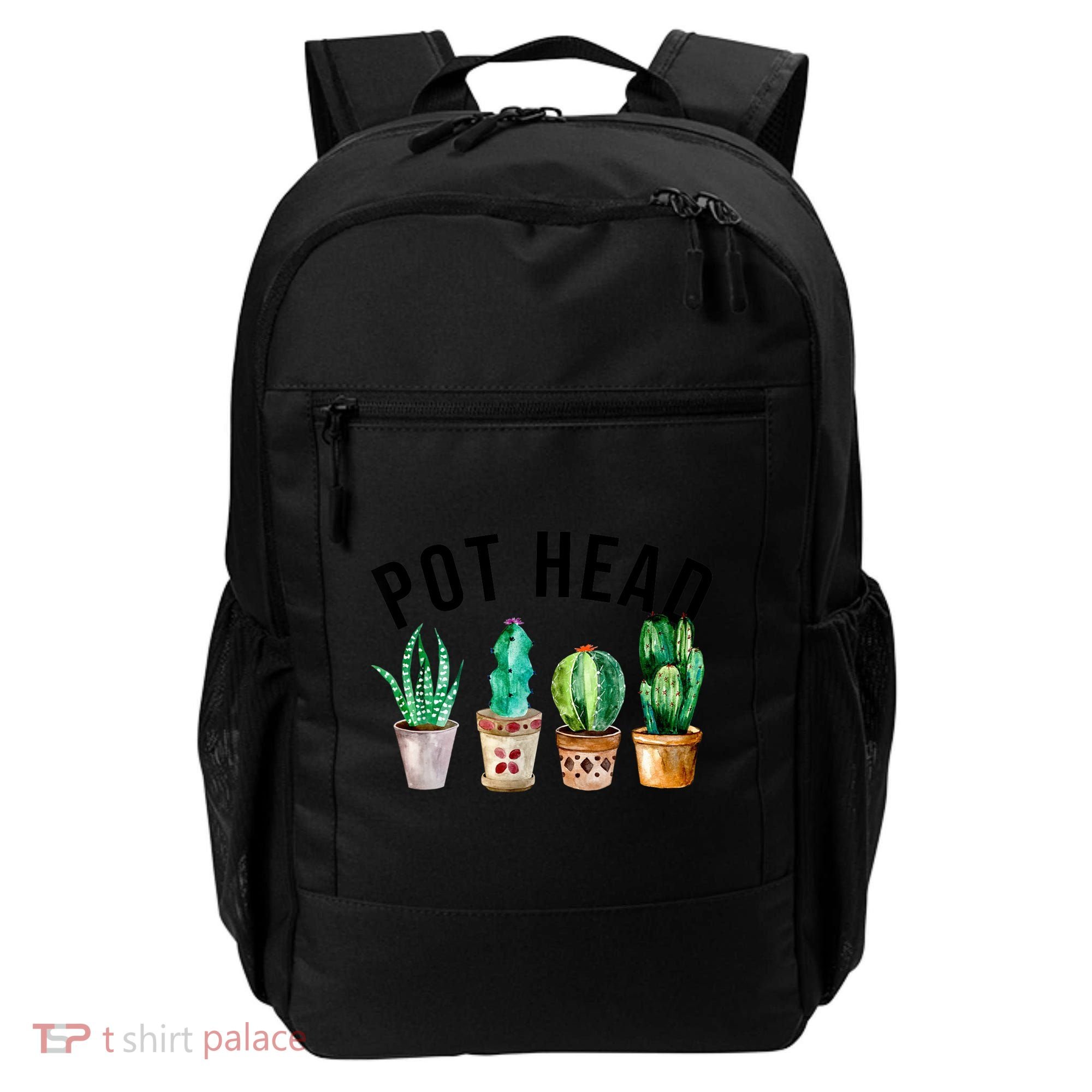 Pot Head Succulent Plant Lover Gift Funny Gardening Plant Backpack