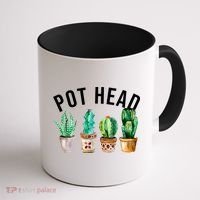 Pot Head Succulent Plant Lover Gift Funny Gardening Plant Coffee Mug thumb 1