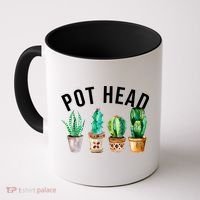 Pot Head Succulent Plant Lover Gift Funny Gardening Plant Coffee Mug thumb 0