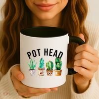 Pot Head Succulent Plant Lover Gift Funny Gardening Plant Coffee Mug thumb 3