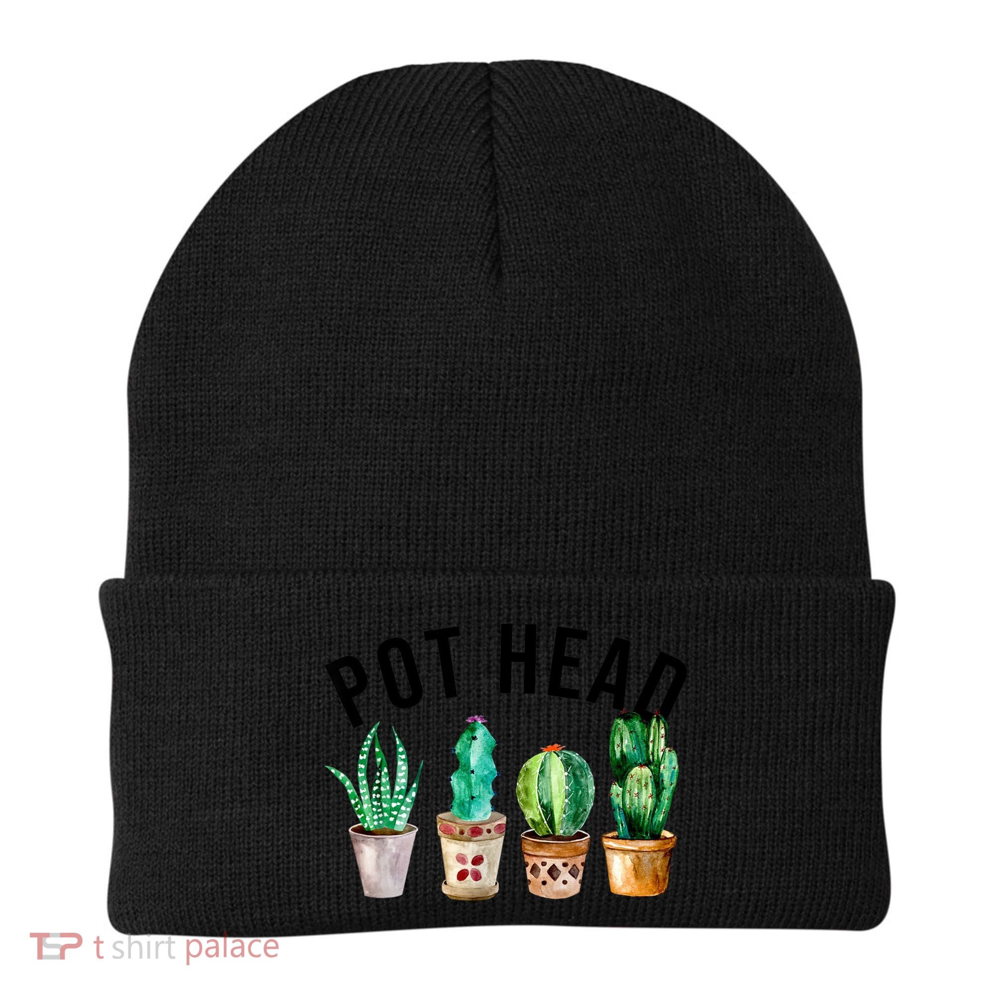Pot Head Succulent Plant Lover Gift Funny Gardening Plant Beanie
