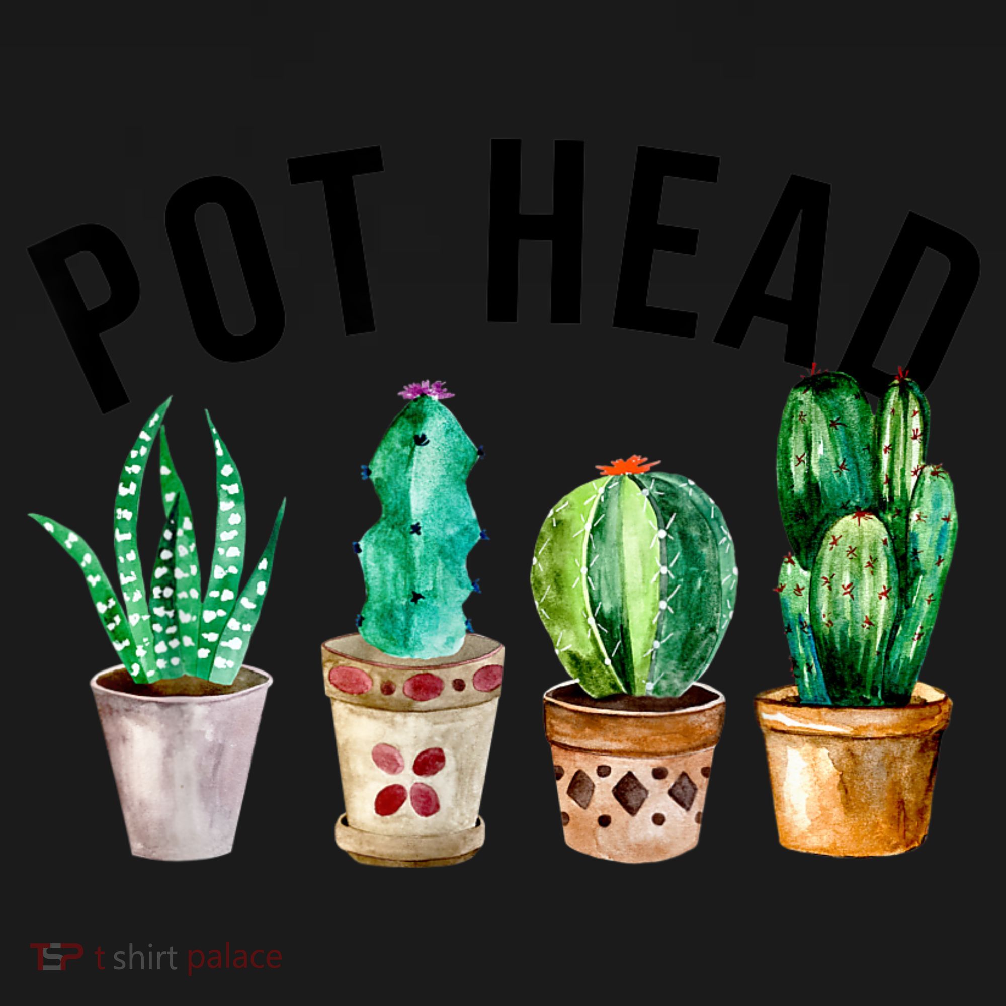 Pot Head Succulent Plant Lover Gift Funny Gardening Plant Mousepad