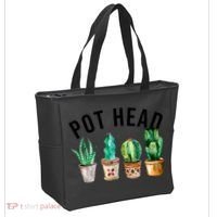 Pot Head Succulent Plant Lover Gift Funny Gardening Plant Tote Bag thumb 2