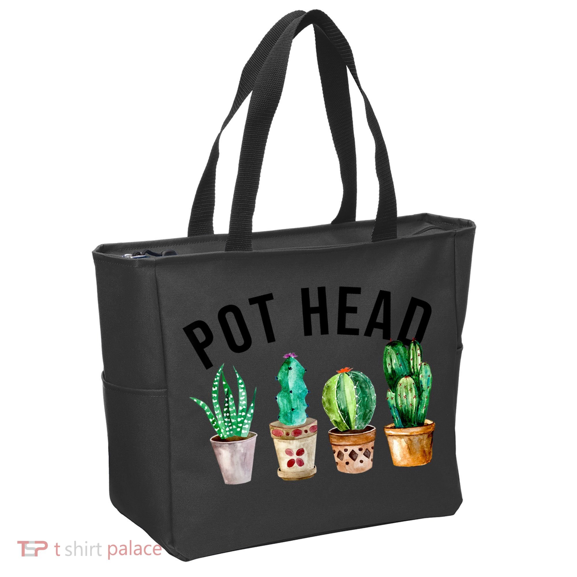 Pot Head Succulent Plant Lover Gift Funny Gardening Plant Tote Bag