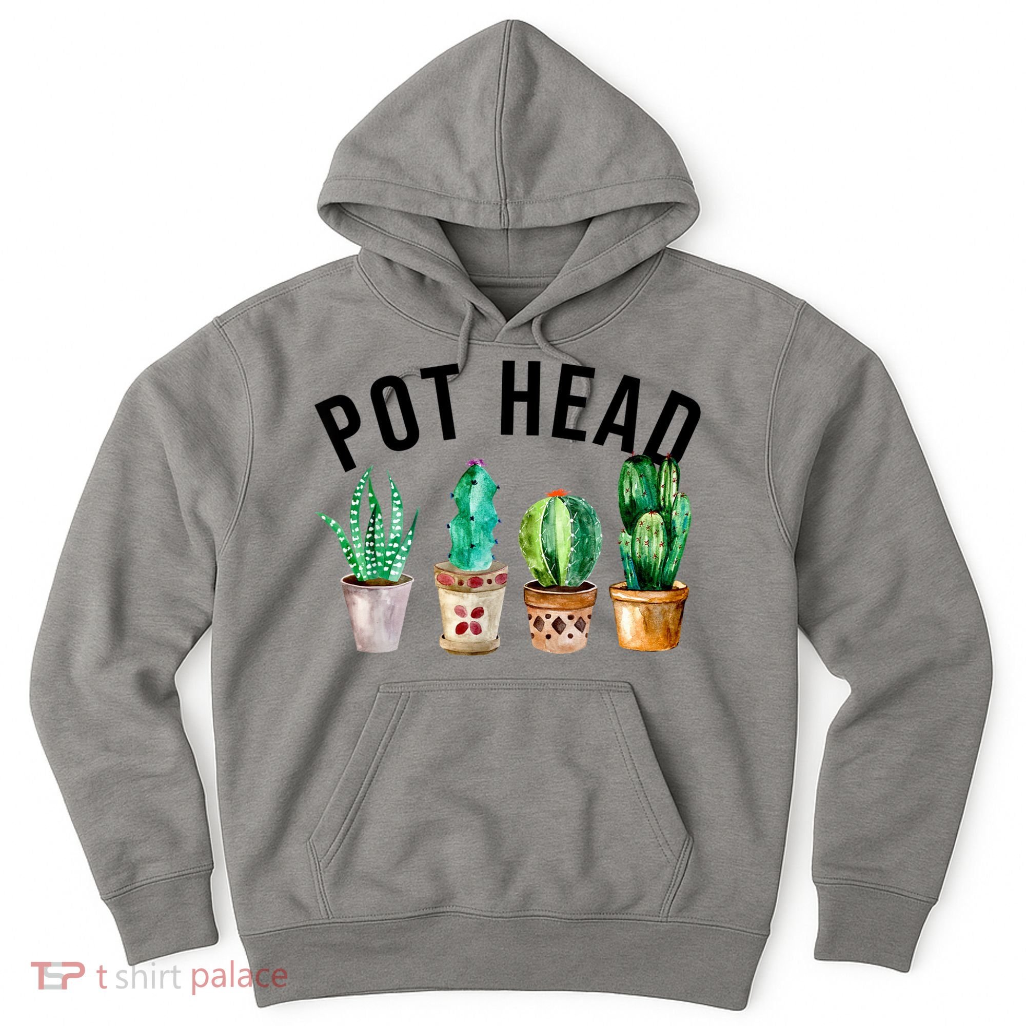 Pot Head Succulent Plant Lover Gift Funny Gardening Plant Hoodie