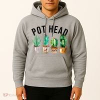 Pot Head Succulent Plant Lover Gift Funny Gardening Plant Hoodie thumb 2