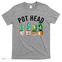 Pot Head Succulent Plant Lover Gift Funny Gardening Plant T-Shirt thumb 0