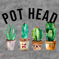 Pot Head Succulent Plant Lover Gift Funny Gardening Plant Women's Hoodie thumb 2