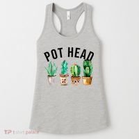 Pot Head Succulent Plant Lover Gift Funny Gardening Plant Women's Tank Top thumb 0