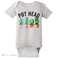 Pot Head Succulent Plant Lover Gift Funny Gardening Plant Baby Bodysuit thumb 0