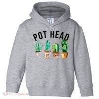 Pot Head Succulent Plant Lover Gift Funny Gardening Plant Toddler Hoodie thumb 0