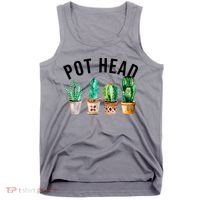 Pot Head Succulent Plant Lover Gift Funny Gardening Plant Tank Top thumb 0