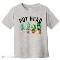 Pot Head Succulent Plant Lover Gift Funny Gardening Plant Toddler T-Shirt thumb 0