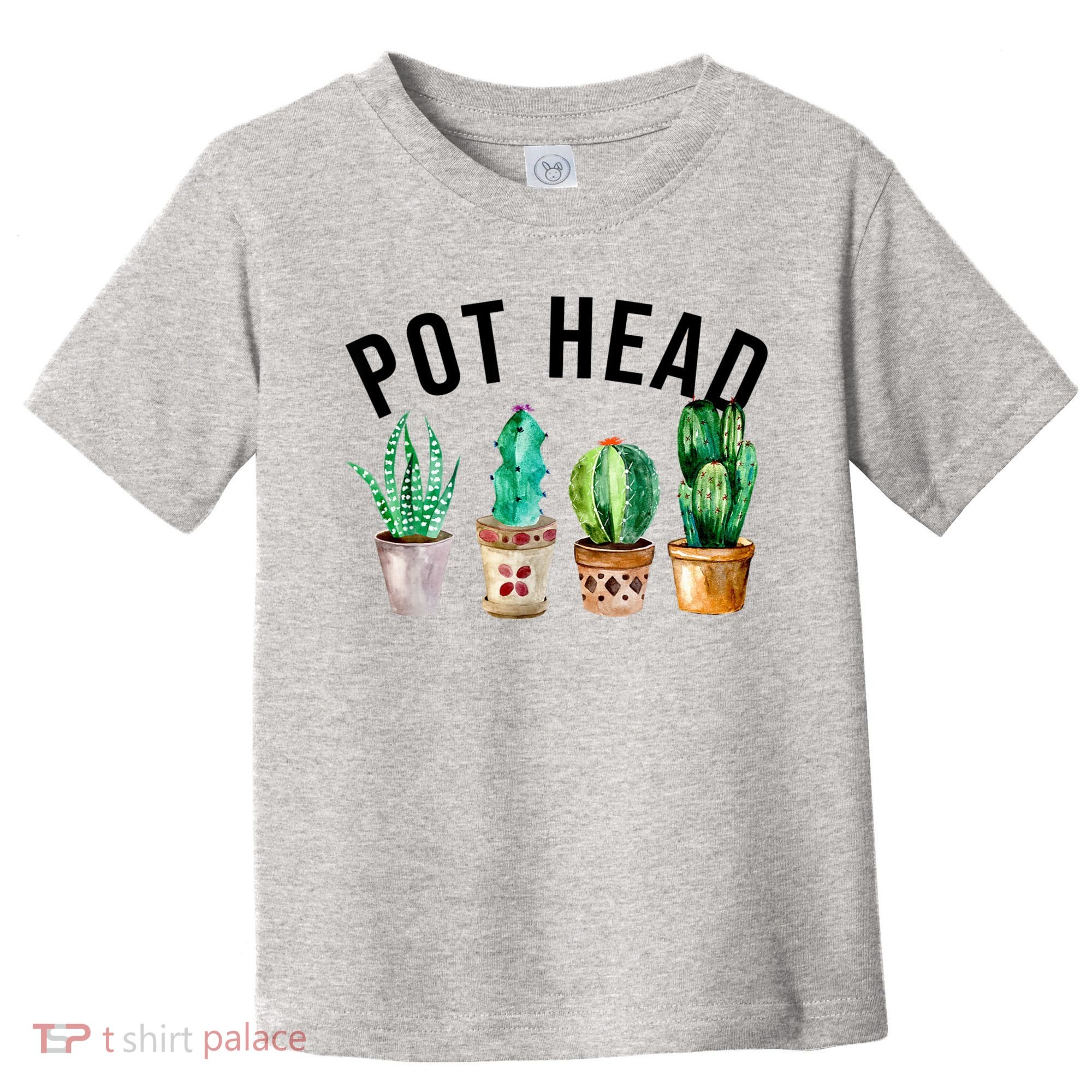 Pot Head Succulent Plant Lover Gift Funny Gardening Plant Toddler T-Shirt