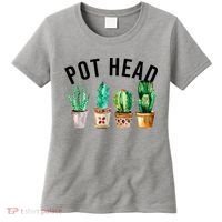 Pot Head Succulent Plant Lover Gift Funny Gardening Plant Women's T-Shirt thumb 0