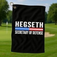 Pete Hegseth Secretary Of Defense Golf Towel thumb 1