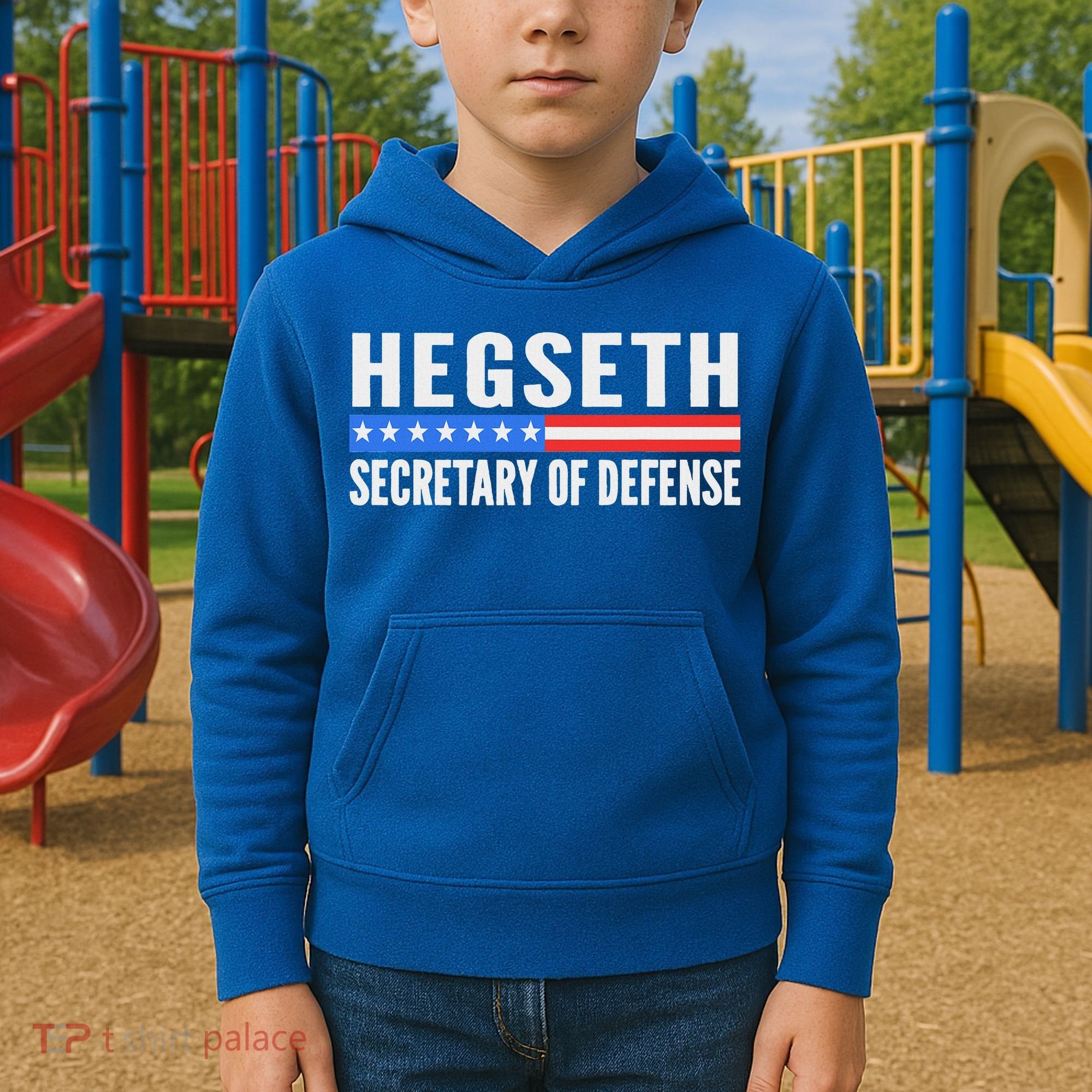 Pete Hegseth Secretary Of Defense Kids Hoodie