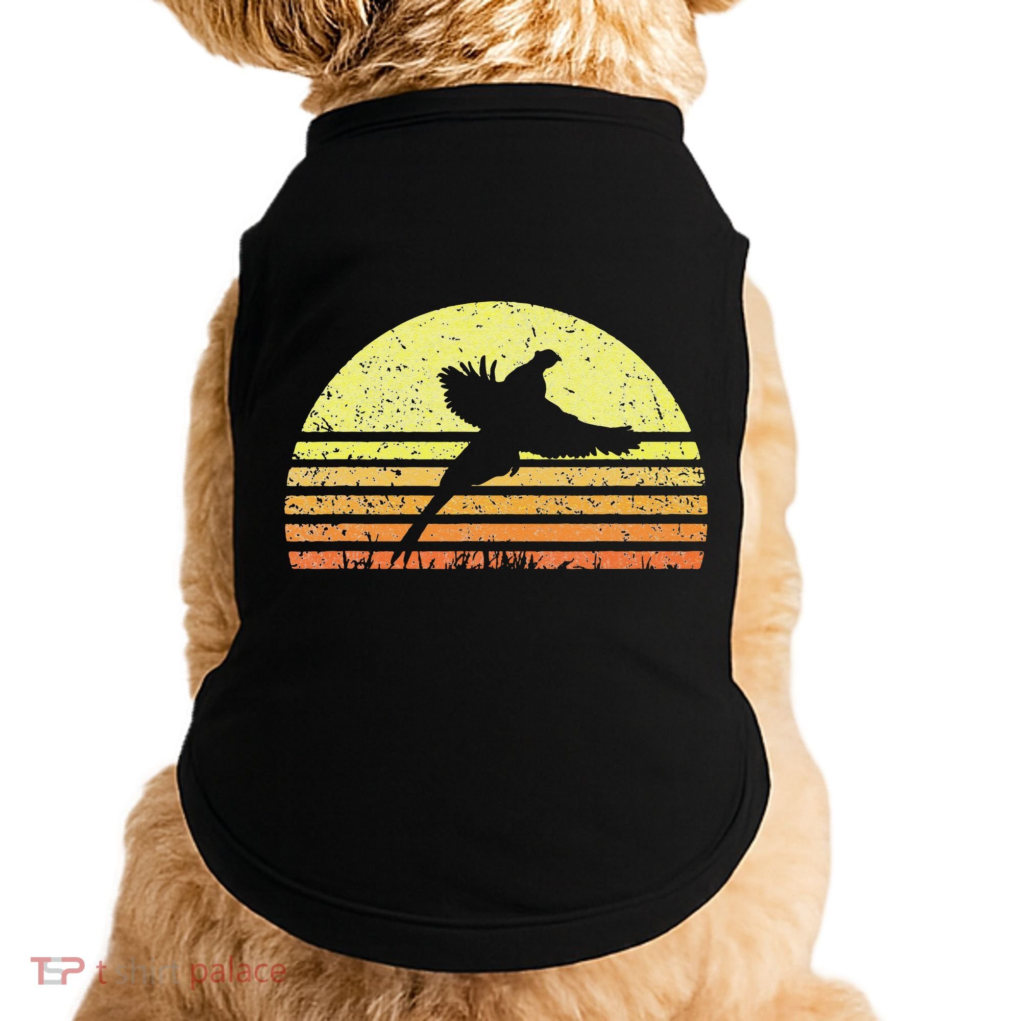 Pheasant Hunting South Dakota Upland Bird Game Hunter Retro Doggie Tank