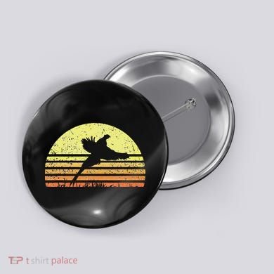 Pheasant Hunting South Dakota Upland Bird Game Hunter Retro Button