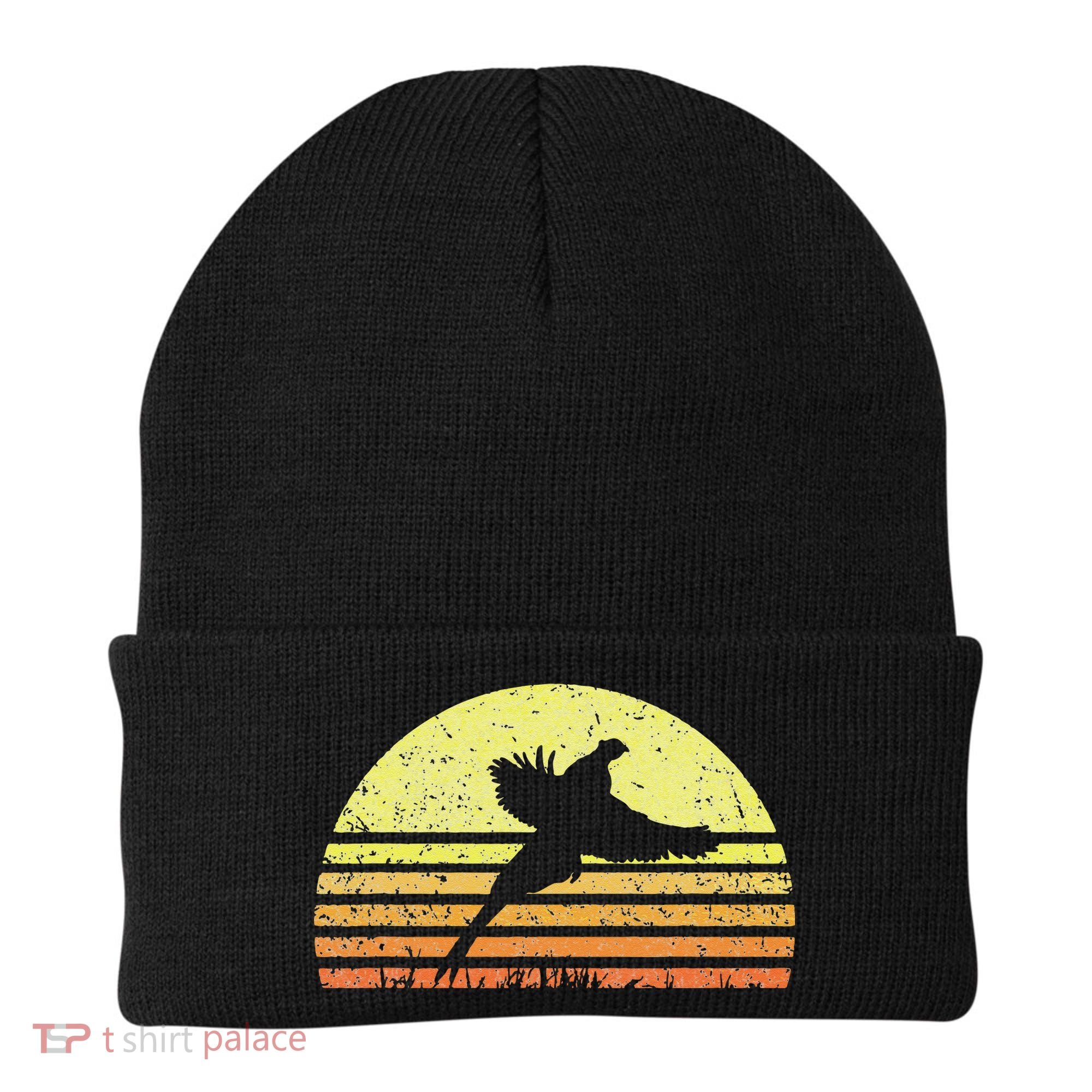 Pheasant Hunting South Dakota Upland Bird Game Hunter Retro Beanie