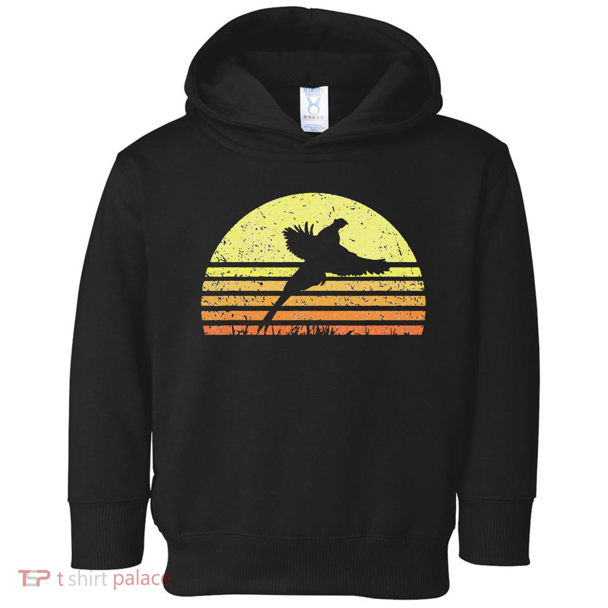 Pheasant Hunting South Dakota Upland Bird Game Hunter Retro Toddler Hoodie