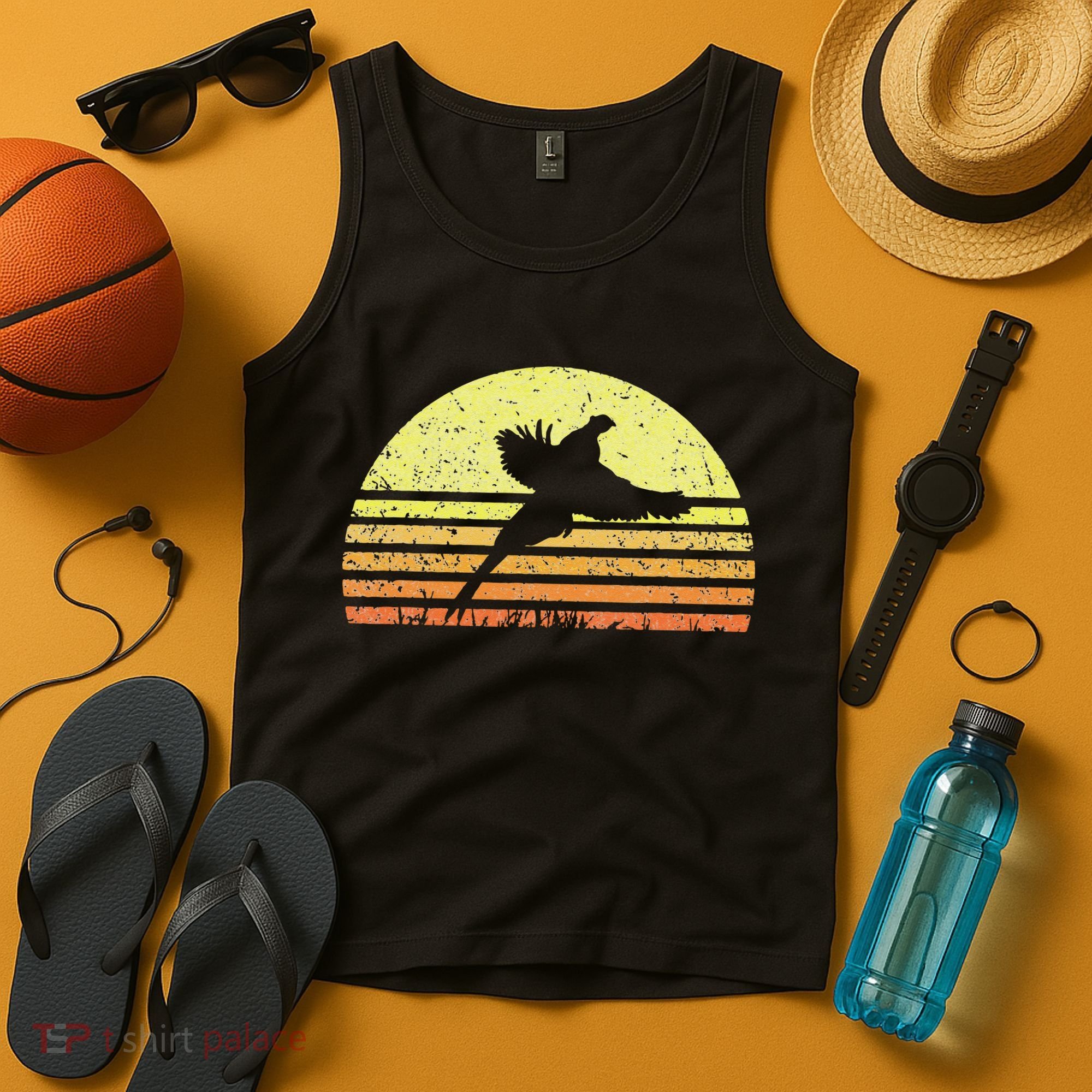 Pheasant Hunting South Dakota Upland Bird Game Hunter Retro Tank Top