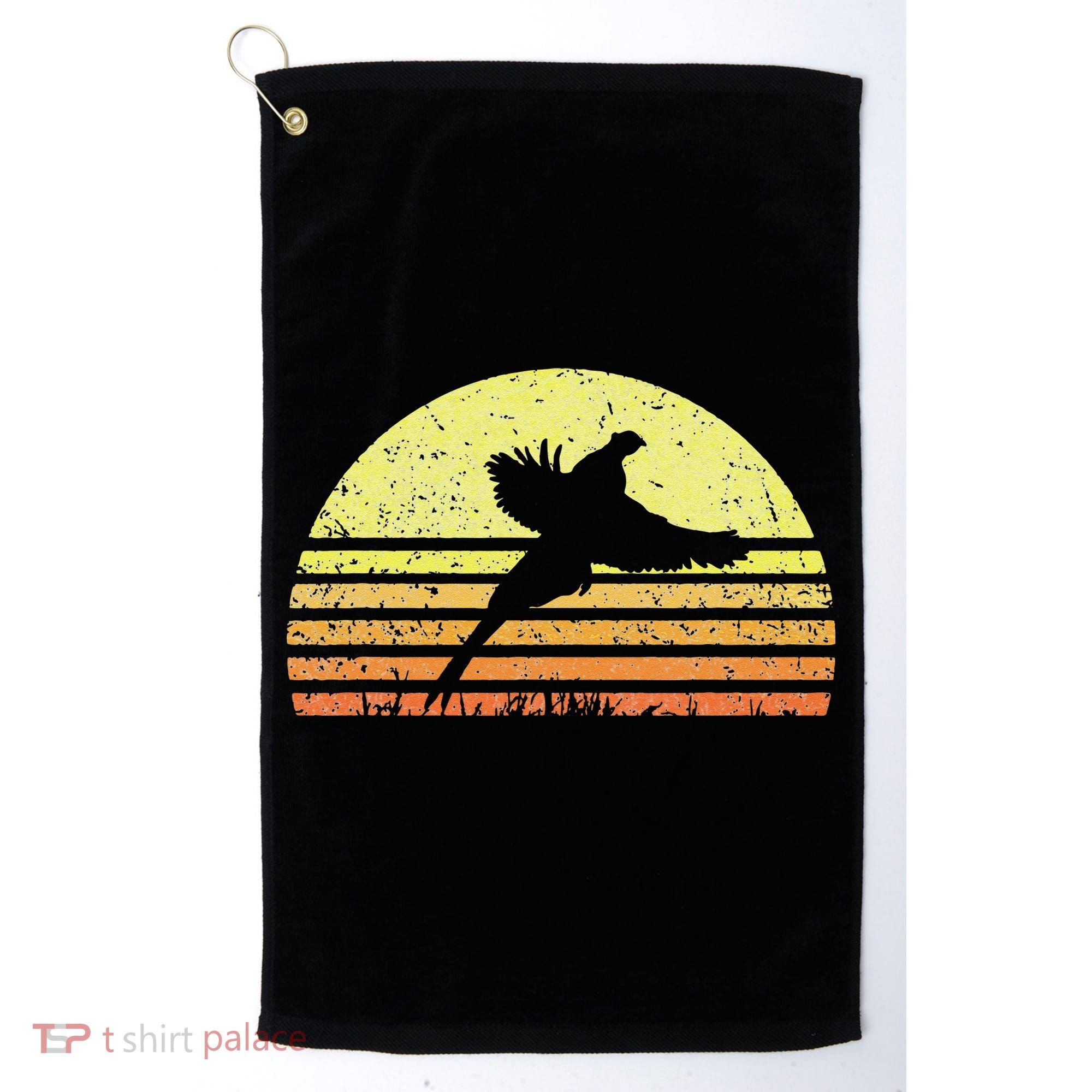 Pheasant Hunting South Dakota Upland Bird Game Hunter Retro Golf Towel