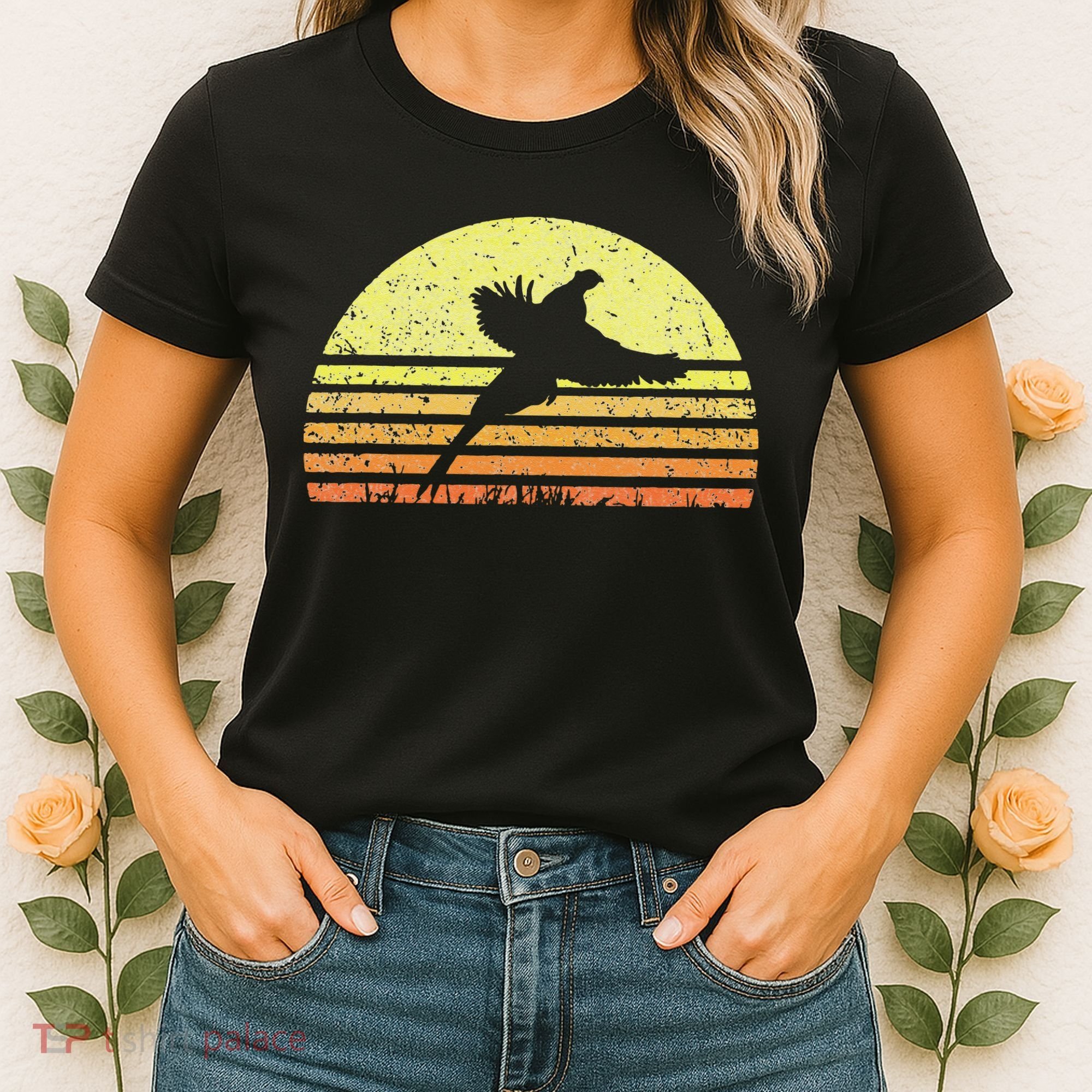 Pheasant Hunting South Dakota Upland Bird Game Hunter Retro Women's T-Shirt