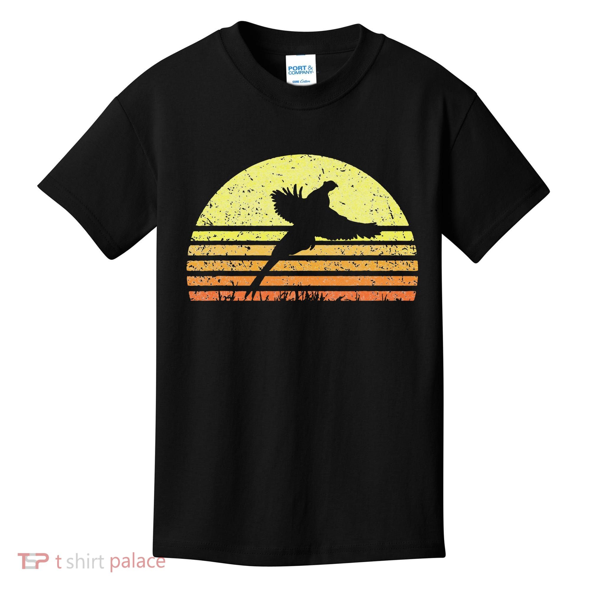 Pheasant Hunting South Dakota Upland Bird Game Hunter Retro Kids T-Shirt