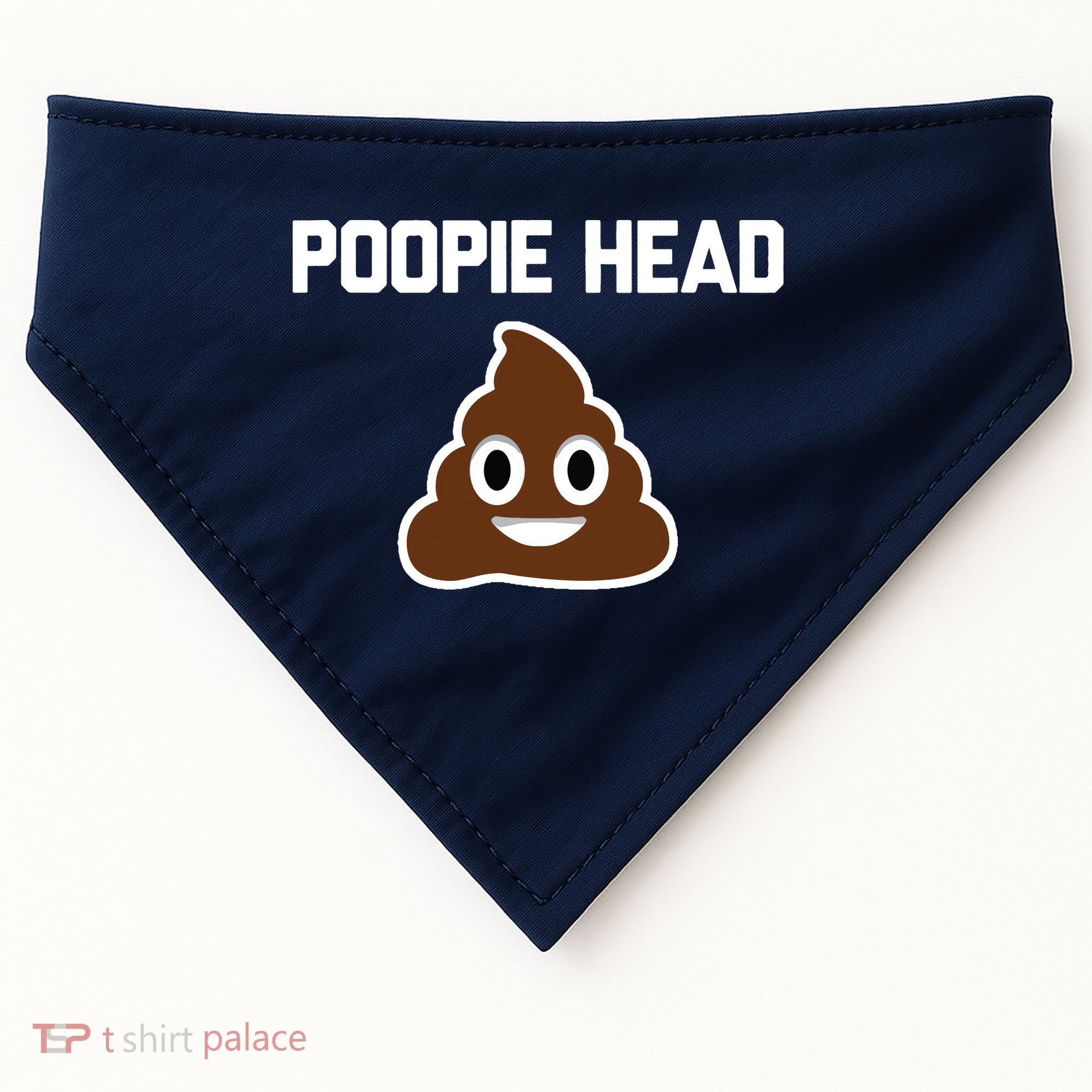 Poopie Head Sarcastic Novelty Gifts Funny Poop Shit USA-Made Doggie Bandana