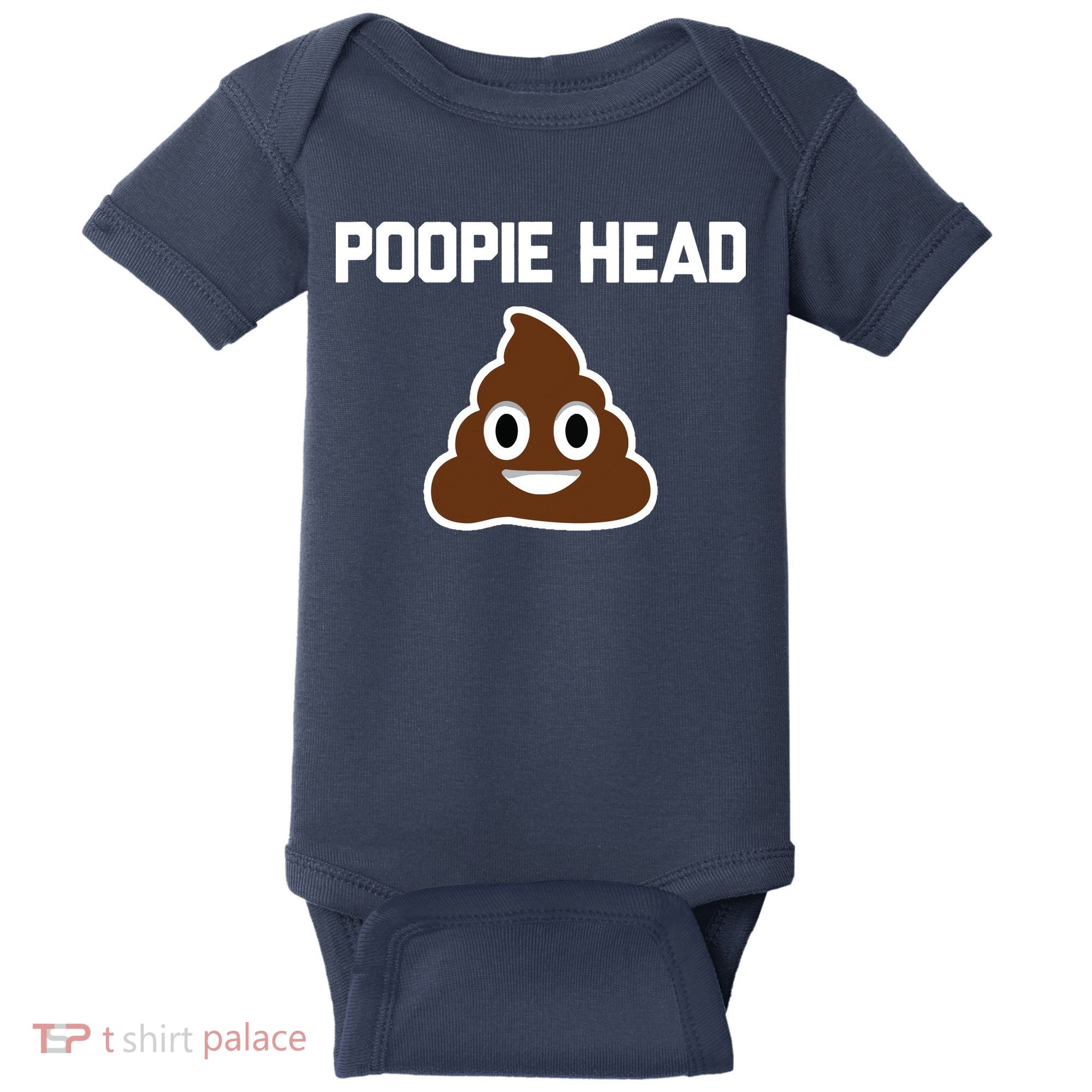 Poopie Head Sarcastic Novelty Gifts Funny Poop Shit Baby Bodysuit