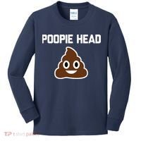 Poopie Head Sarcastic Novelty Gifts Funny Poop Shit Kids Long Sleeve Shirt thumb 0