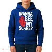Pre Heart Transplant And After Open Heart Surgery Cool Gift Kids Hoodie thumb 4
