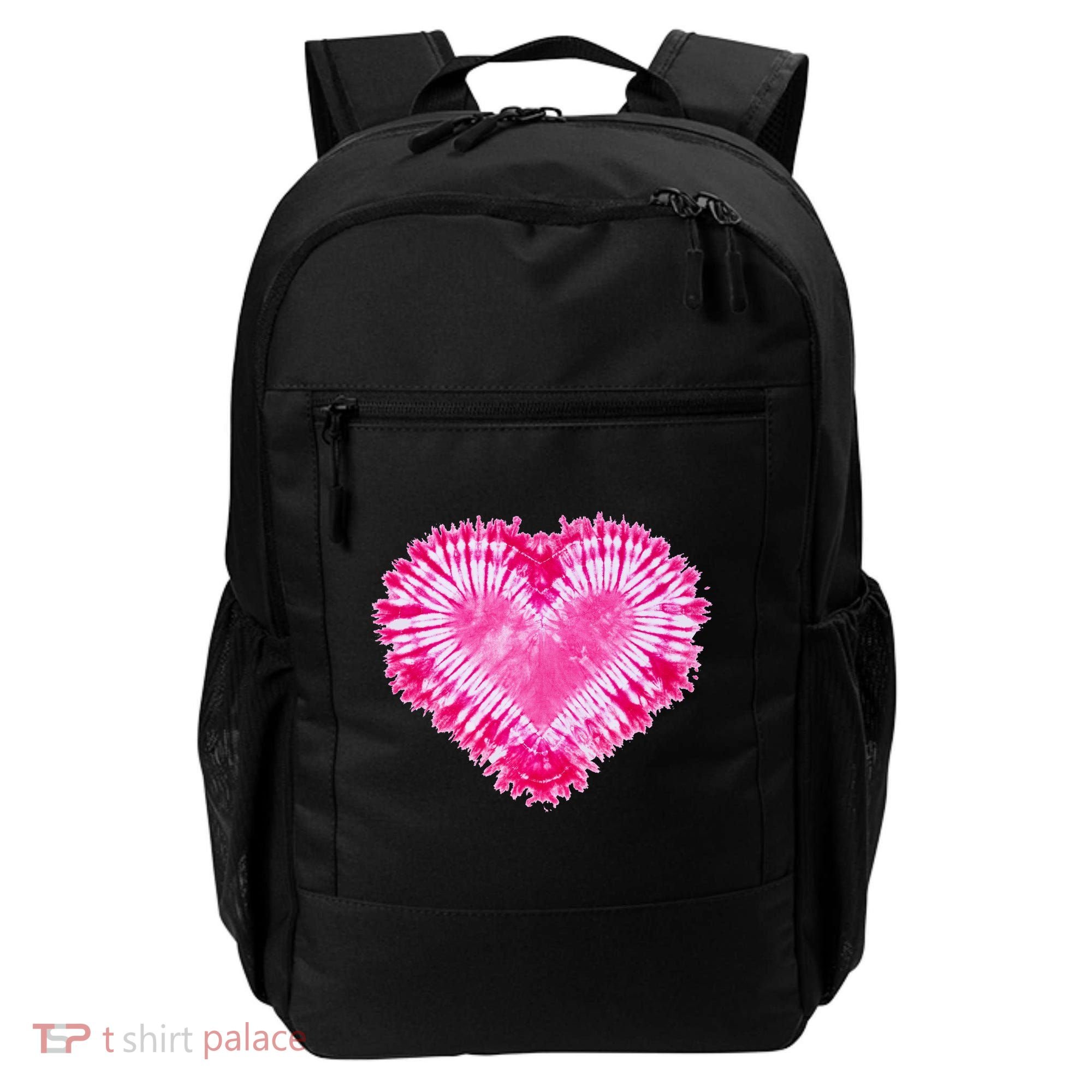 Pink Heart Tie Dye Valentines Day Backpack