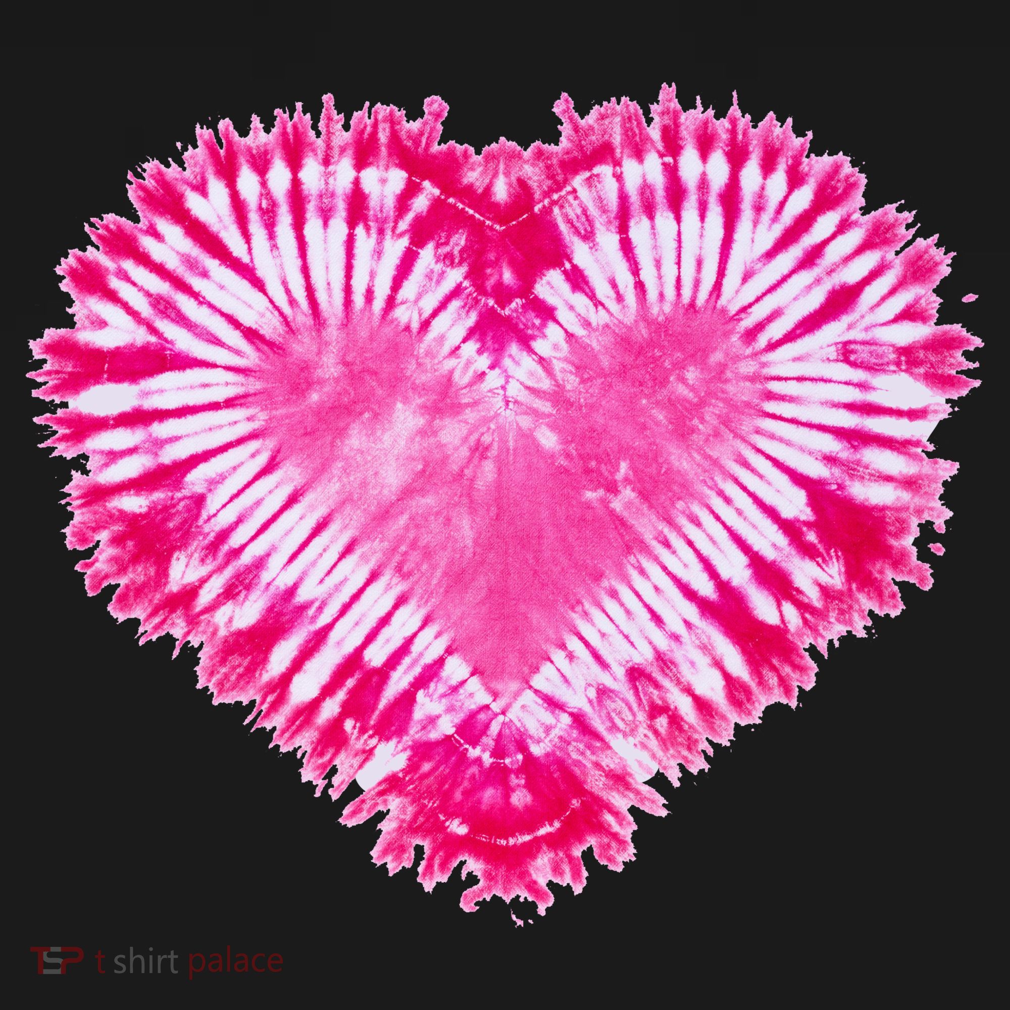 Pink Heart Tie Dye Valentines Day Polo