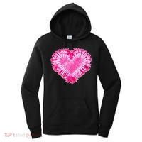 Pink Heart Tie Dye Valentines Day Women's Hoodie thumb 0