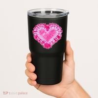 Pink Heart Tie Dye Valentines Day Tumbler thumb 2