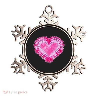 Pink Heart Tie Dye Valentines Day Ornament