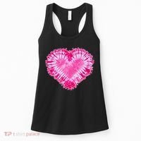 Pink Heart Tie Dye Valentines Day Women's Tank Top thumb 0