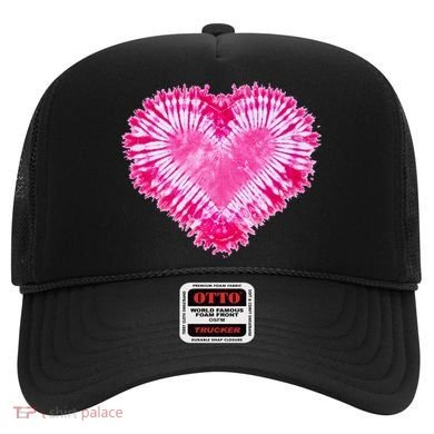 Pink Heart Tie Dye Valentines Day Hat