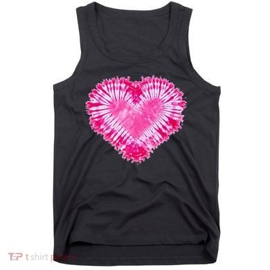 Pink Heart Tie Dye Valentines Day Tank Top