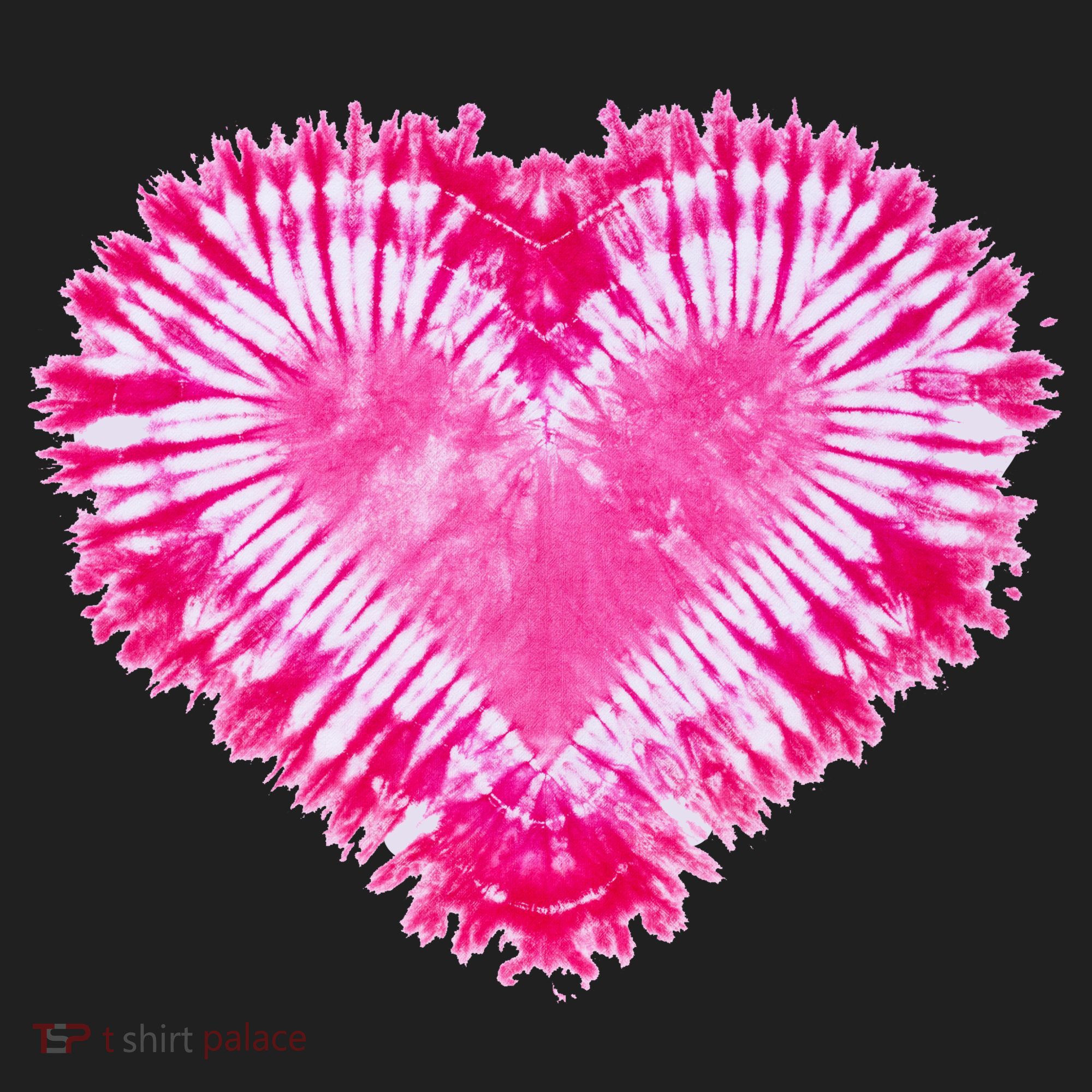 Pink Heart Tie Dye Valentines Day Golf Towel