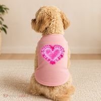 Pink Heart Tie Dye Valentines Day Doggie Tank thumb 2