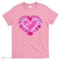 Pink Heart Tie Dye Valentines Day T-Shirt thumb 0