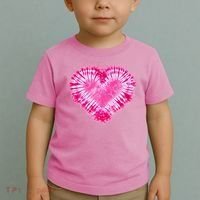 Pink Heart Tie Dye Valentines Day Toddler T-Shirt thumb 2