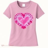 Pink Heart Tie Dye Valentines Day Women's T-Shirt thumb 0